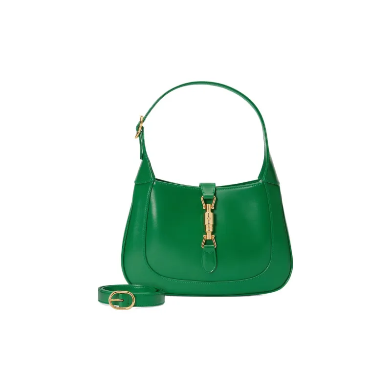 GUCCI Jackie 1961 Leather Crescent Shoulder Bag Shoulder Bag Women's Green-2