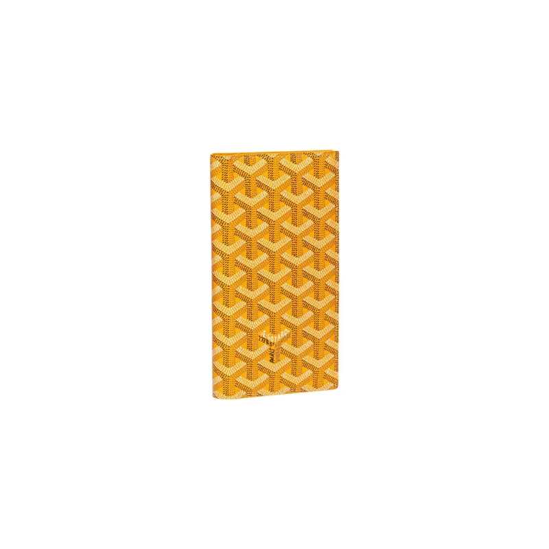 GOYARD SAINT-ROCH Canvas With Leather Dog's Teeth Wallet Unisex Yellow-0