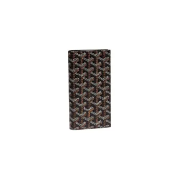 GOYARD SAINT ROCH Canvas With Leather Dog's Teeth Wallet Regular Unisex Black