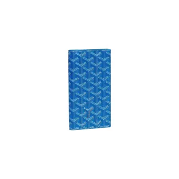 GOYARD SAINT-ROCH Canvas With Leather Dog's Teeth Wallet Unisex Blue