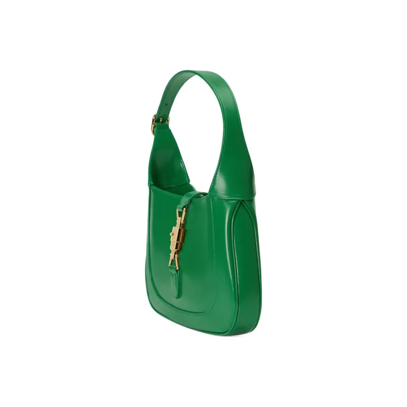GUCCI Jackie 1961 Leather Crescent Shoulder Bag Shoulder Bag Women's Green-1