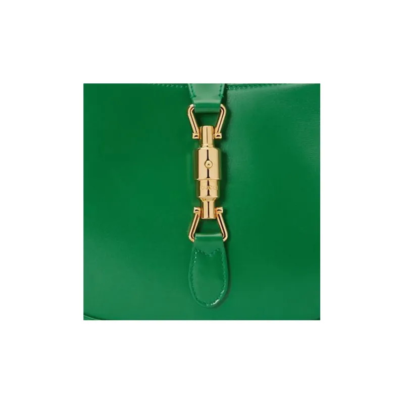 GUCCI Jackie 1961 Leather Crescent Shoulder Bag Shoulder Bag Women's Green-8
