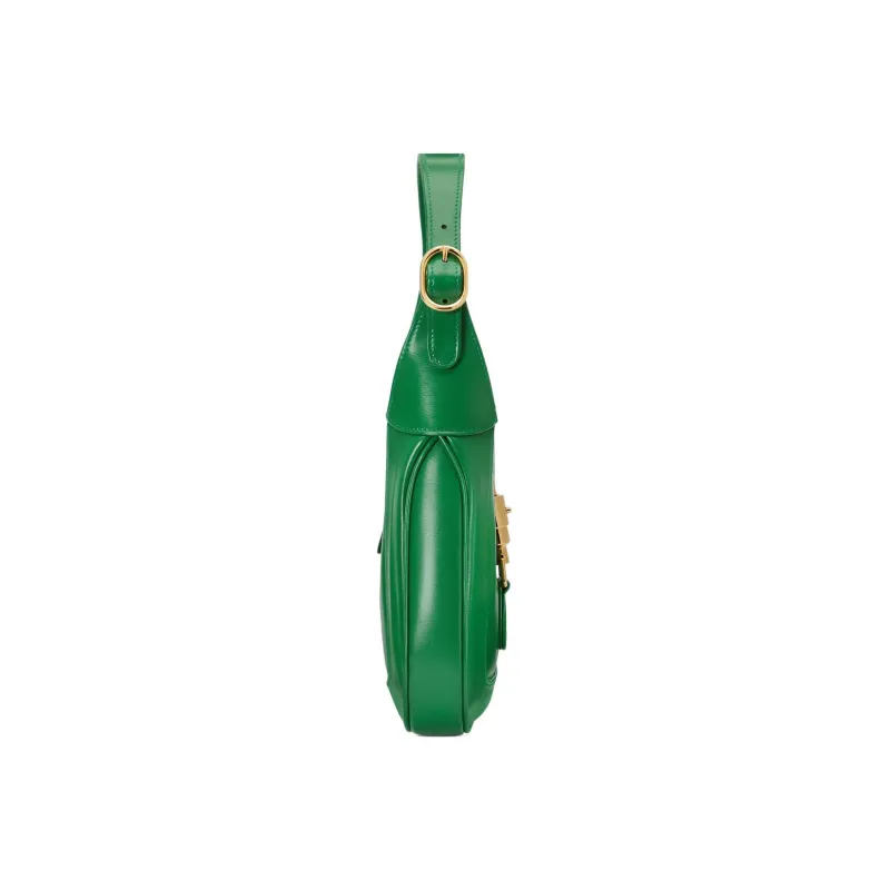 GUCCI Jackie 1961 Leather Crescent Shoulder Bag Shoulder Bag Women's Green-4
