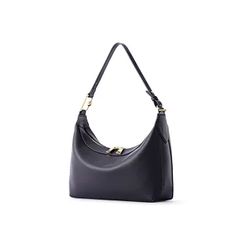 FION Genuine Leather Underarm Shoulder Bag, Crossbody Bag Women's Classic Black, Milk Tea Apricot, Coconut Brown