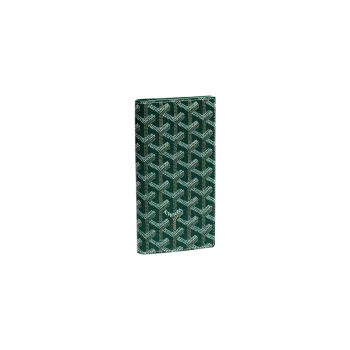 GOYARD SAINT ROCH Canvas With Leather Dog's Teeth Wallet Unisex Green