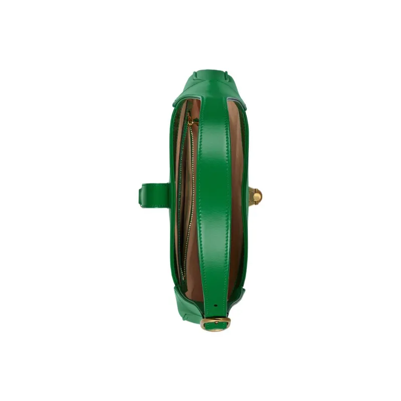 GUCCI Jackie 1961 Leather Crescent Shoulder Bag Shoulder Bag Women's Green-6