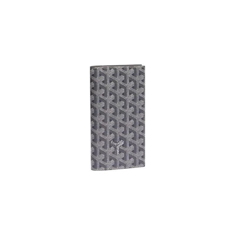 GOYARD SAINT ROCH Canvas With Leather Dog's Teeth Wallet Unisex Gray-0