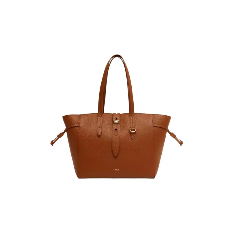 Furla Net Collection Cow Leather Tote Bag, Shopping Bag, Handbag, Shoulder Bag Women's Brown-0