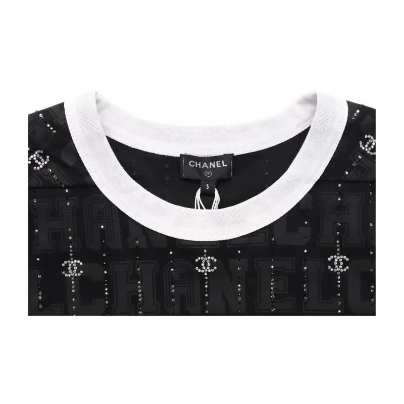 CHANEL SS23 T Shirt Women's Black Silver-3