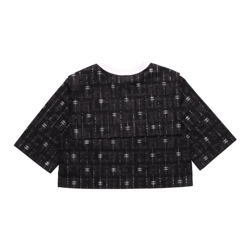 CHANEL SS23 T Shirt Women's Black Silver-1