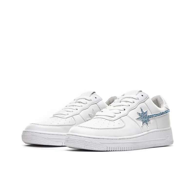 Starwalk Soldier Cushioning Wear Resistant Low Top Skateboard Shoes Unisex Blue Diamond-2
