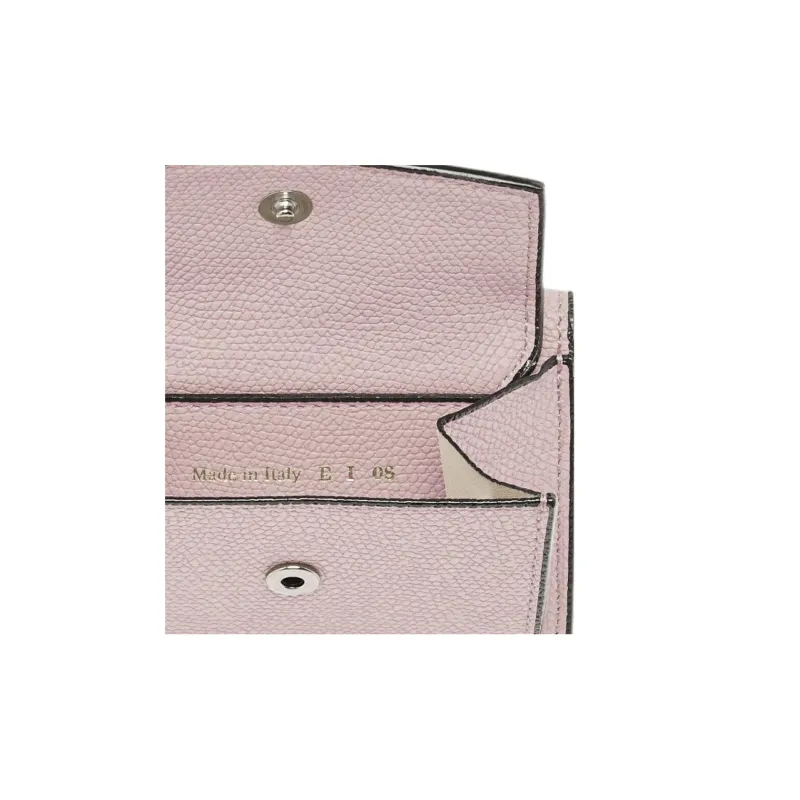 Valextra Calfskin Coin Purse Trumpets Women's Pink-5