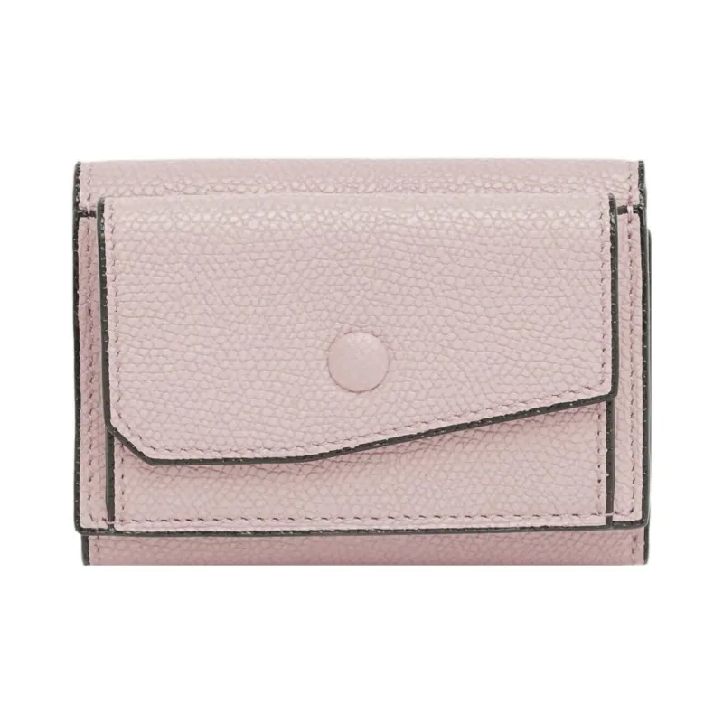 Valextra Calfskin Coin Purse Trumpets Women's Pink-0