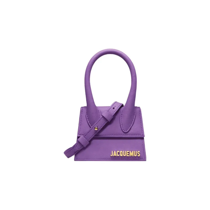 Jacquemus Le Chiquito Cow Leather Shoulder Bag, Crossbody Bag, Handbag Mini Women's Purple-0