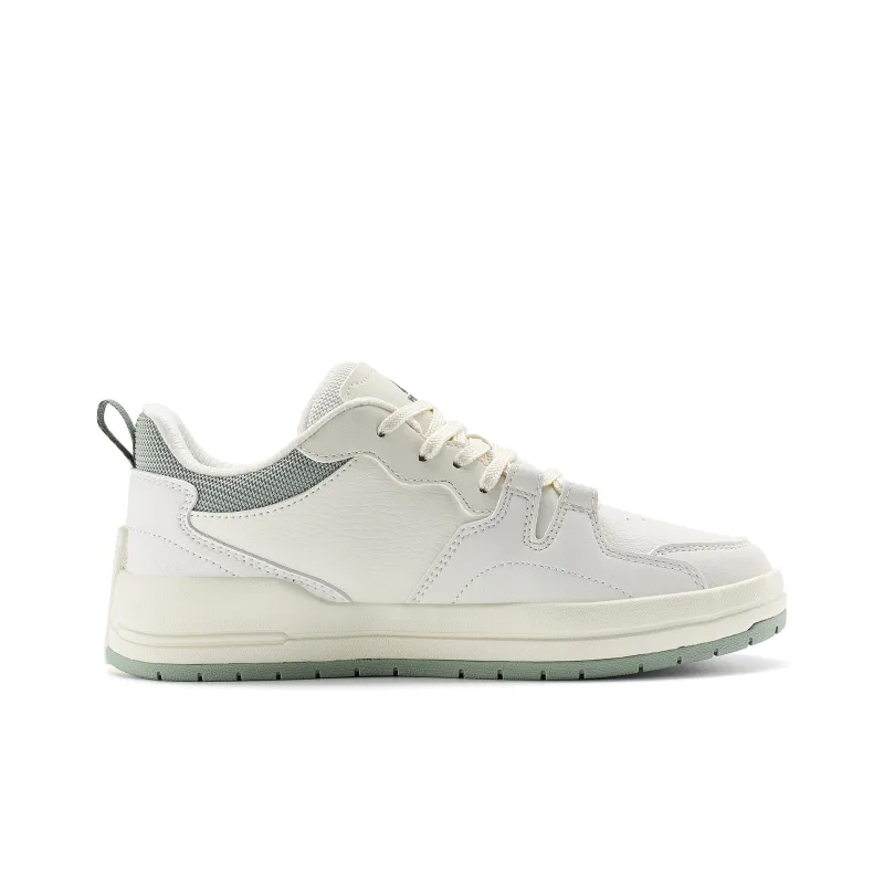 PEAK Taichi Triangle Abrasion Resistant Breathable Low Top Skateboard Shoes Women's White Green-1