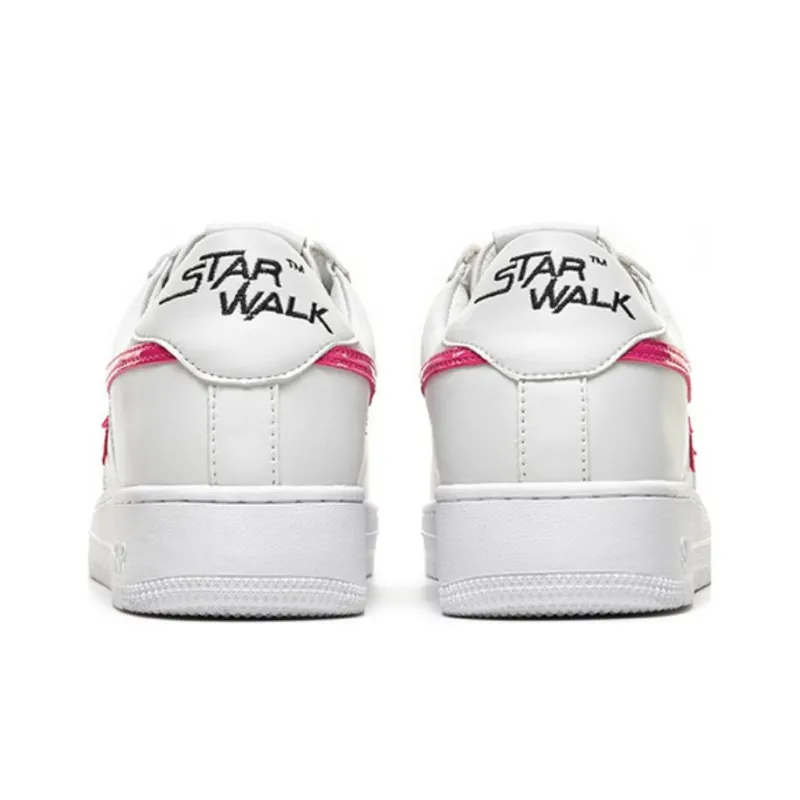 Starwalk Soldier Warm Wear Resistant Breathable Low Top Skateboard Shoes Unisex White Pink-4
