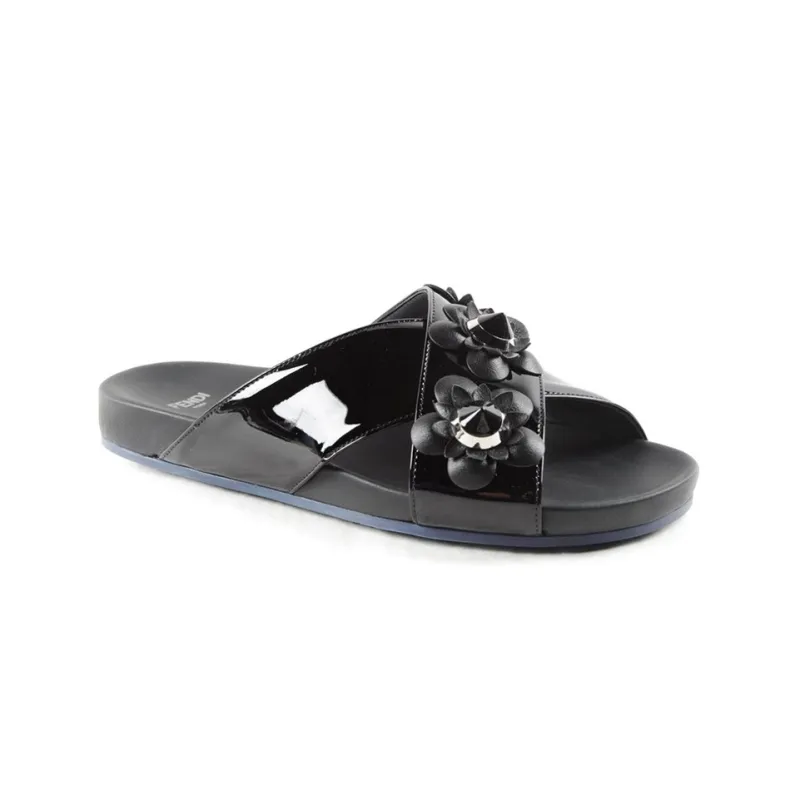 FENDI Abrasion Resistant Slide Slippers Women's Black-2