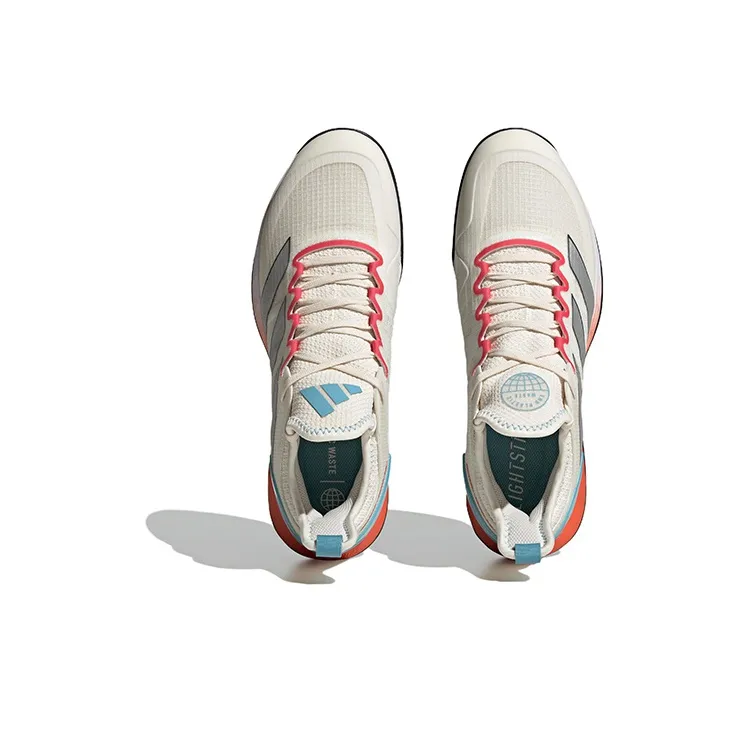 Adidas Adizero Ubersonic 4 Clay Court Tennis Shoes 'White Silver Metallic Preloved Blue'-4
