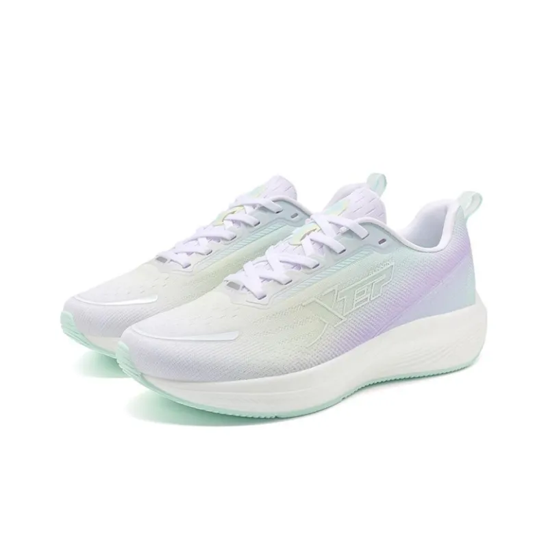 XTEP Star Speed Anti Slip And Wear Resistant Breathable Low Top Running Shoes Women's Purple Green-2