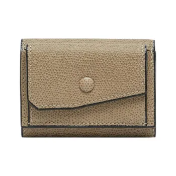 Valextra Calfskin Coin Purse Trumpets Women's Oyster Brown