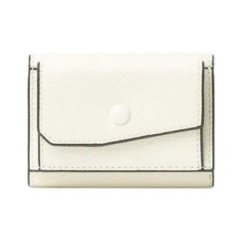Valextra Calfskin Coin Purse Trumpets Women's White