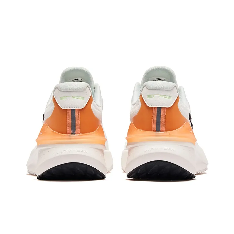 Erke Triumph Anti-Slip Wear-Resistant Low-Top Running Shoes Men's White Orange-3