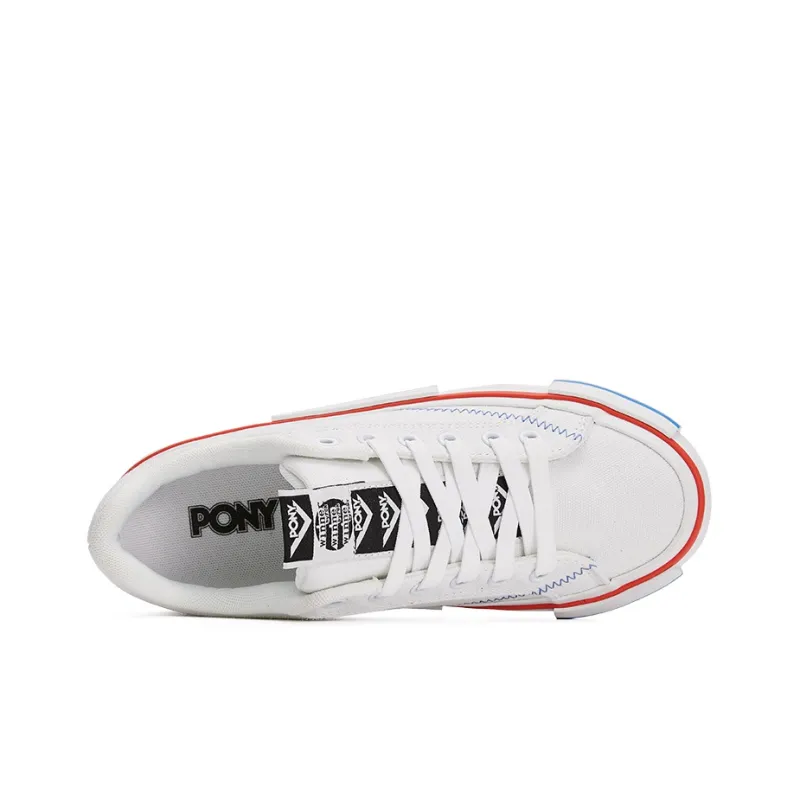 PONY Winner Anti Slip Wear Resistant Low Top Skateboard Shoes Unisex White-2