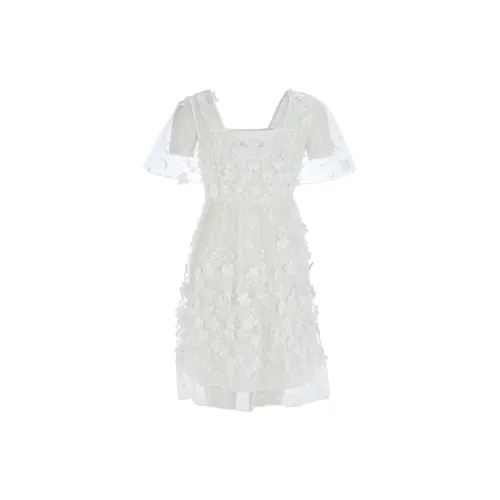 Marie Elie Short-Sleeved Dresses Women's White