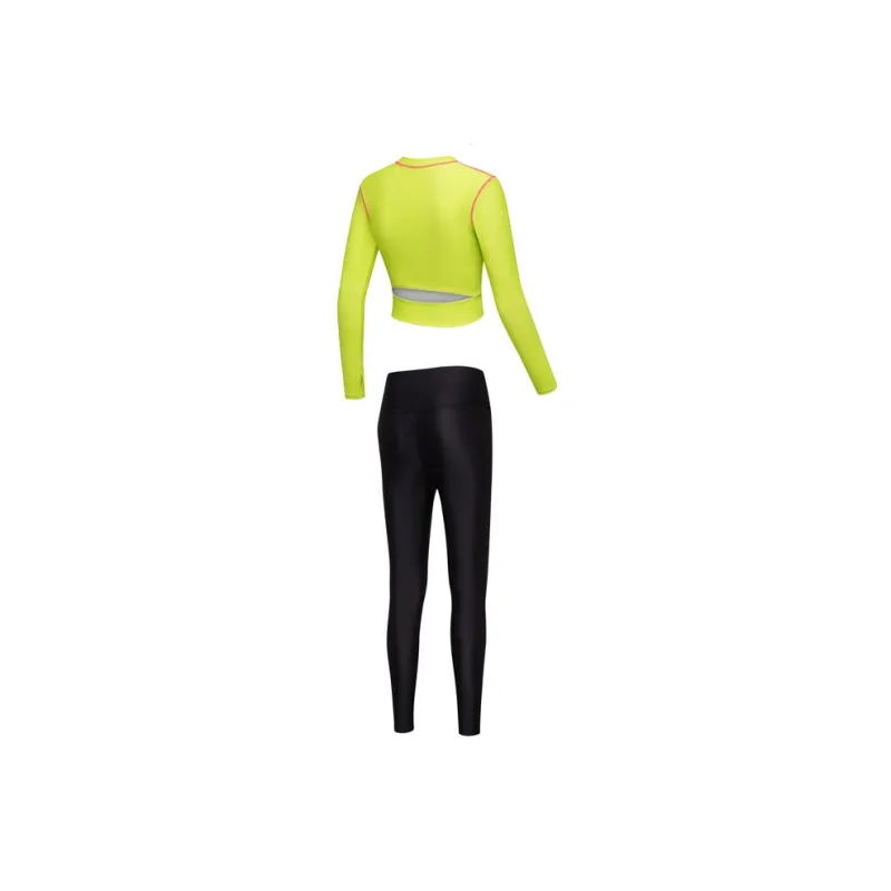 VECTOR Two Piece Swimsuits Women's Sci Fi Green With Pads+Pants-1