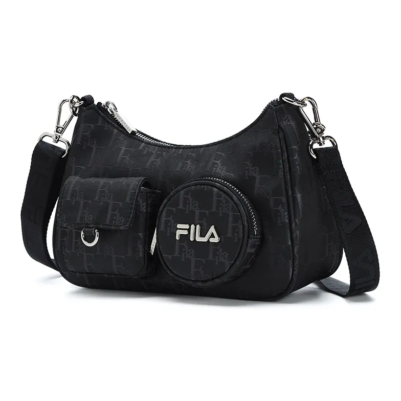 FILA HERITAGE BASKETBALL Fabric Shoulder Bag Regular Women's Black-1