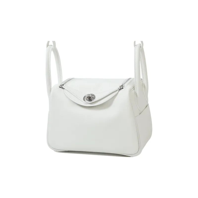 HERMES Lindy Swift Calfskin Handbag Shoulder Bag Crossbody Bag Mini Women's 01 Blanc Pure White-3