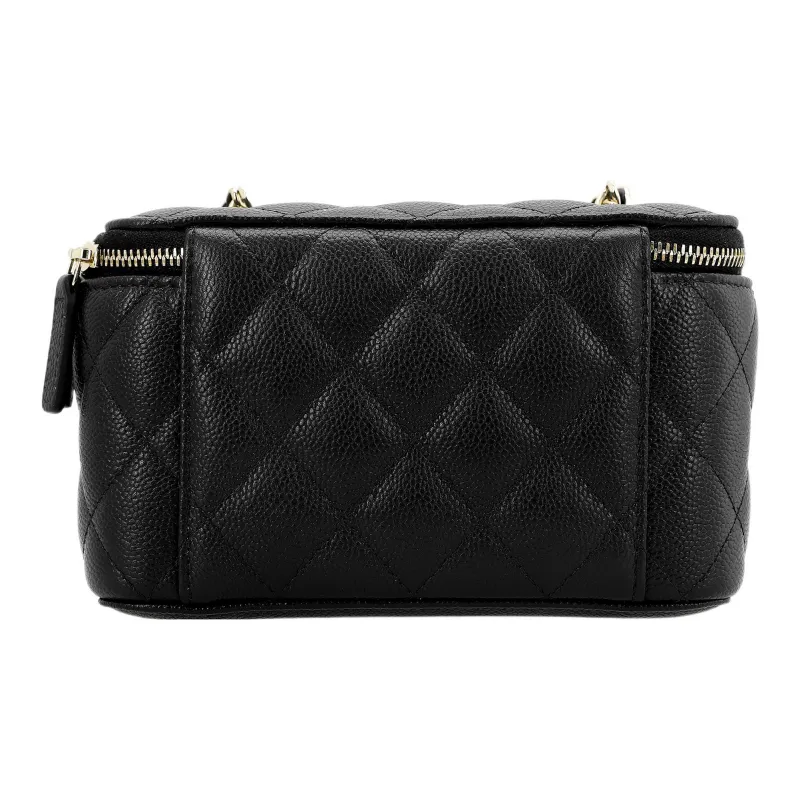 CHANEL Caviar Grain Embossed Calfskin Box Bag, Handbag, Shoulder Bag, Crossbody Bag Women's Black-5