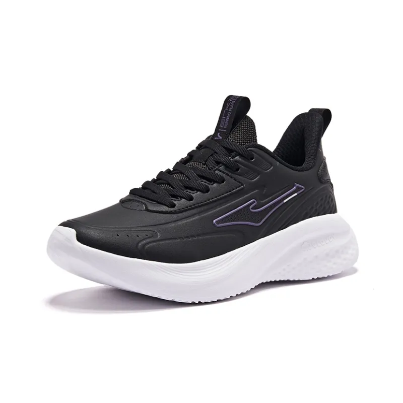Erke Mingyou Anti Slip Wear Resistant Low Top Running Shoes Women's Black Purple-2