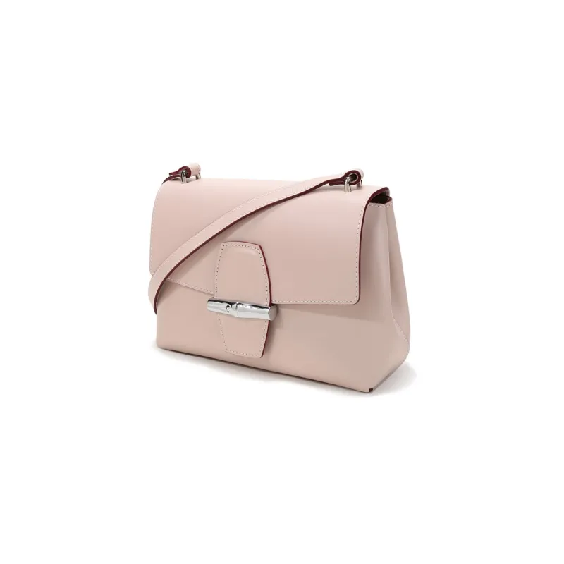 LONGCHAMP Le Pliage Leather Bamboo Bag Shoulder Bag Women's Soft Pink-1