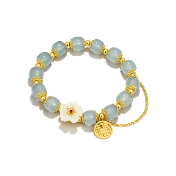 Jodie＆Kevin Jade Bracelets Women's Peach Blossom Knot