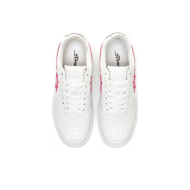 Starwalk Soldier Warm Wear Resistant Breathable Low Top Skateboard Shoes Unisex White Pink-3