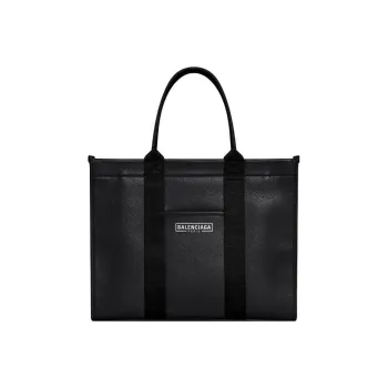 Balenciaga Calfskin Tote Bag Shopping Bag Shoulder Bag Crossbody Bag Handbag Medium Size Women's Black