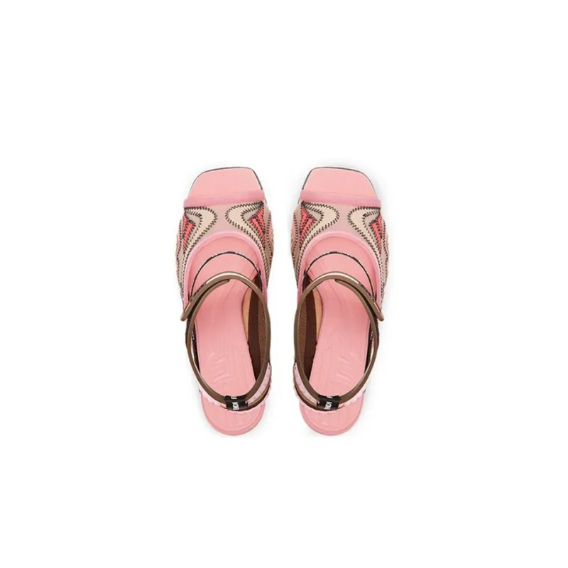 FENDI Strap Sandals Women's Pink Brown-3