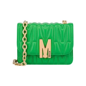 MOSCHINO Sheepskin Crossbody Bag Shoulder Bag Women's Green