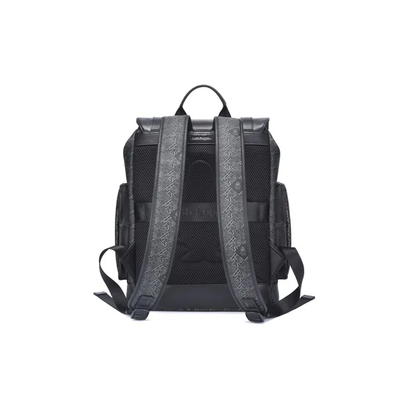 Hush Puppies Top Grain Cow Leather Backpack Tubas Men's Gray-3