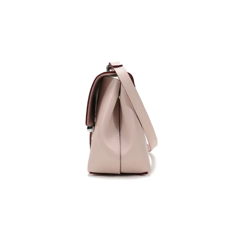 LONGCHAMP Le Pliage Leather Bamboo Bag Shoulder Bag Women's Soft Pink-3