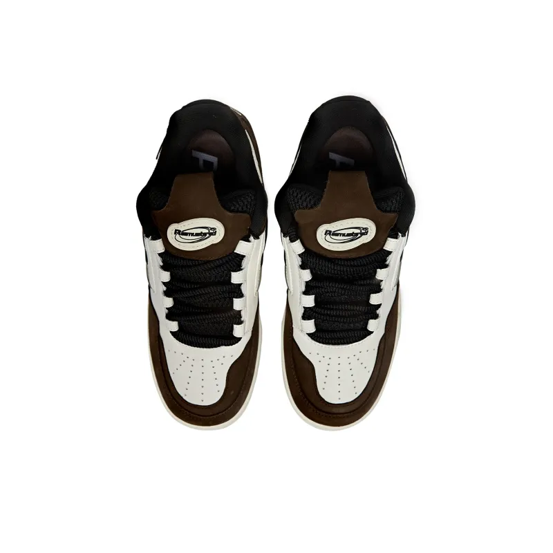 REEMUSTERED Low Top Skateboard Shoes Unisex Mocha-3