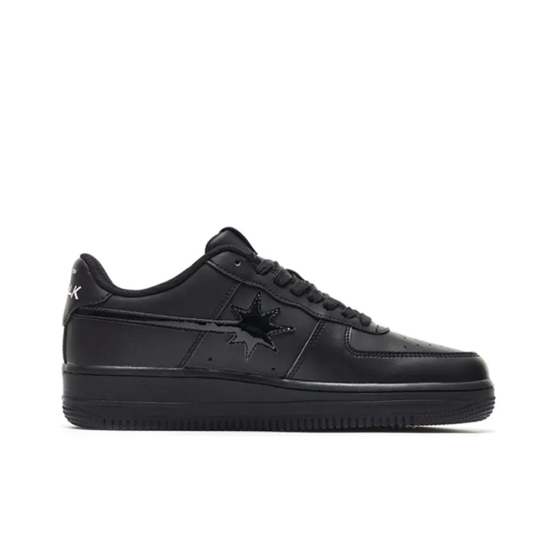 Starwalk Soldier Cushioned Wear Resistant Breathable Slip Resistant Low Top Skateboard Shoes Unisex Black-1