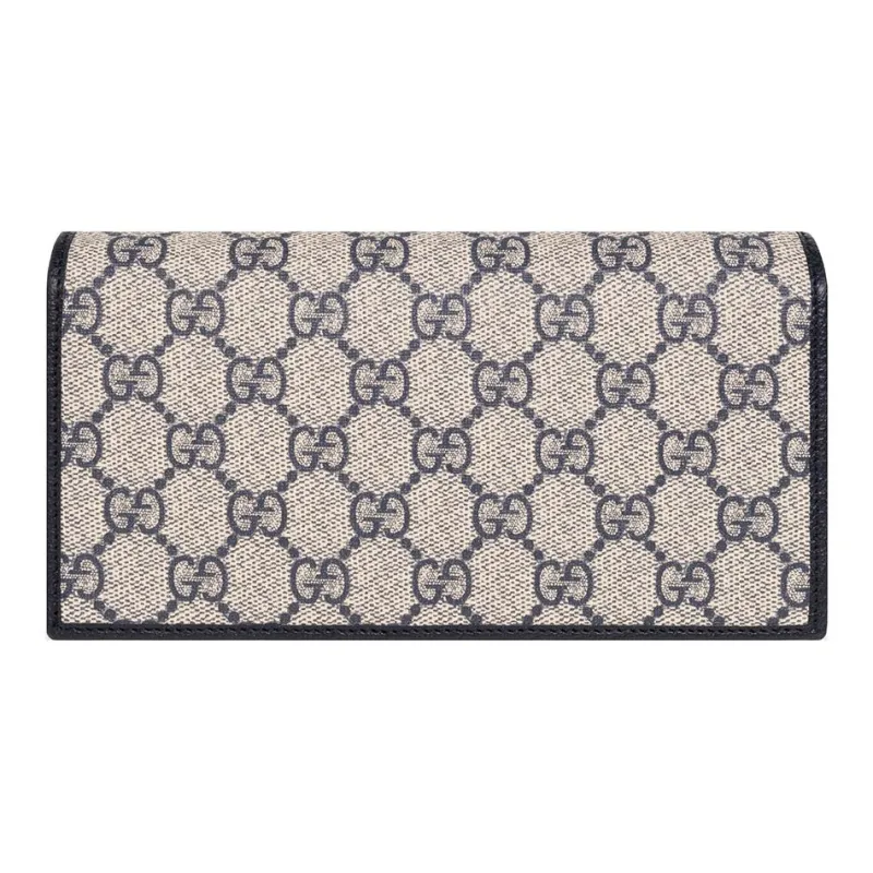 GUCCI Canvas Bag, Crossbody Bag Women's Blue/Beige-4