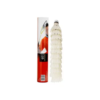 DHS Goose Feather Shuttlecock 12 Pack Goose Feather Humped Goose Feather Shuttlecocks