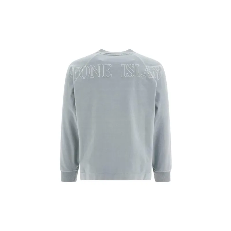 STONE ISLAND Logo embroidered Cotton Sweatshirt-1