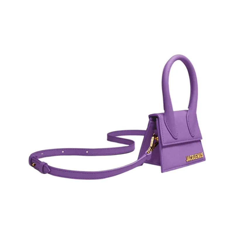 Jacquemus Le Chiquito Cow Leather Shoulder Bag, Crossbody Bag, Handbag Mini Women's Purple-1