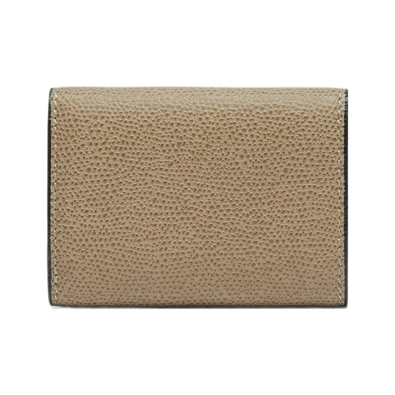 Valextra Calfskin Coin Purse Trumpets Women's Oyster Brown-1