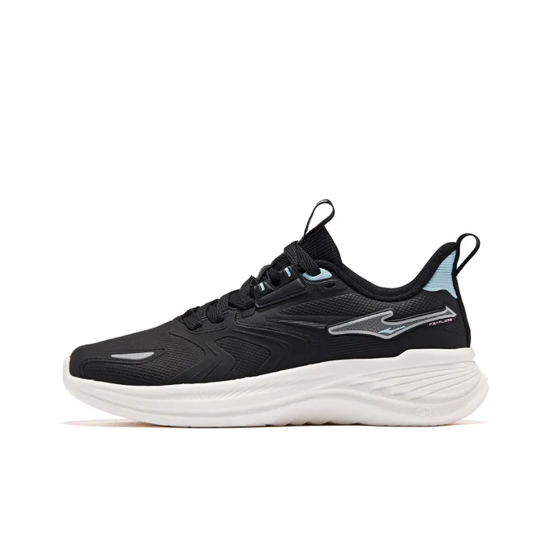 Erke Shuttle 2.0 Anti Slip Wear Resistant Low Top Running Shoes Women's Black Blue-0