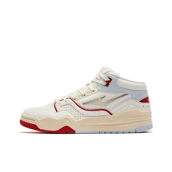 Erke Xingzhou Anti-Slip Wear-Resistant Mid-Top Skateboard Shoes Men's White Red